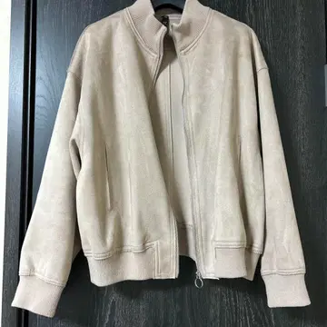 ZARA 점퍼 바시티 자켓 스웨이드 블루종