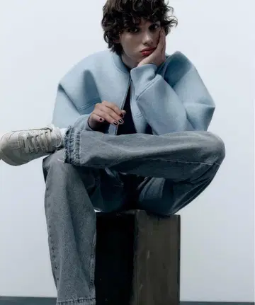 ZARA 미사용 새상품 소프트 네오프렌 이펙트 봄버 자켓