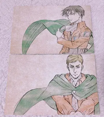 새상품 진격의 거인 WIT STUDIO 리바이 엘빈 엽서