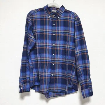 SHIPS 플란넬 셔츠 블루 계열 체크