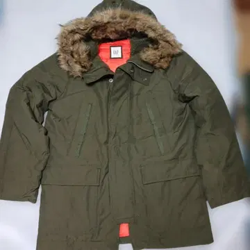 GAP 마운틴 후드티 올리브 그린 카메라맨 코트 페이크 다운 코트