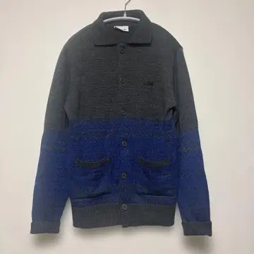 LACOSTE 버튼 가디건 그레이/블루 사이즈 3