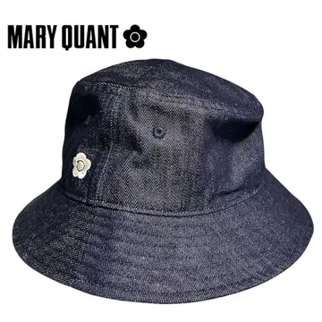 MARY QUANT 마리콴트 원 포인트 자수 버킷 햇 데님