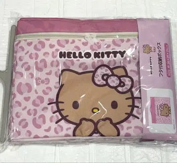 새상품 헬로키티 뚜껑 포함 수납 박스 레오파드 무늬 핑크 갸루 산리오