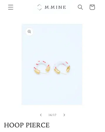M.MINE 후프 귀걸이 미노야키 주얼리