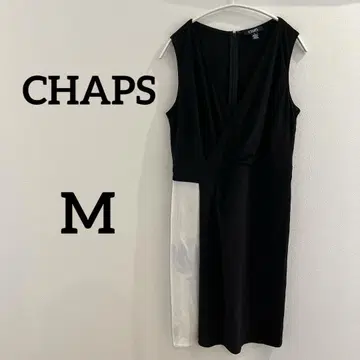 CHAPS [ M ] 슬리브리스 원피스 바이컬러 화이트 블랙