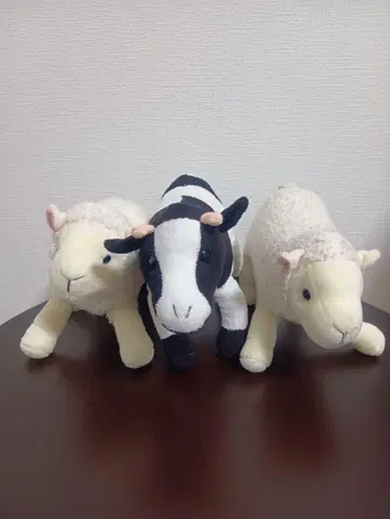 봉제 인형 3개 세트 양과 소