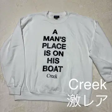 [새상품급] Creek 크루넥 맨투맨 화이트