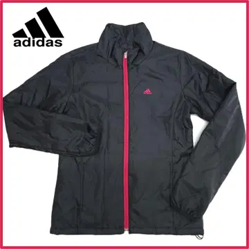 새상품급 아디다스 [ adidas ] 골프 윈드브레이커 블랙 x 핑크