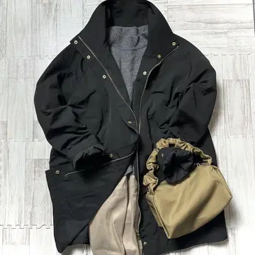 YORT 요트 야마다야 스탠드 카라 블루종 마운틴 후드티 블랙