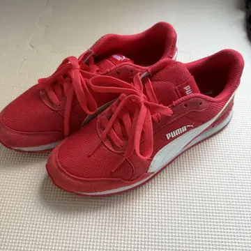 PUMA 레드 스니커즈 소프트 풋베드 24