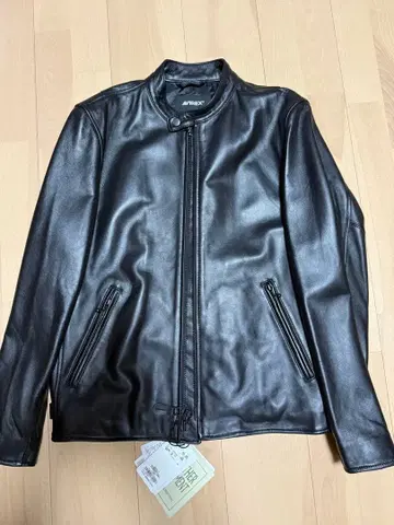 [ 새상품 ] AVIREX 블랙 가죽 자켓 L 사이즈