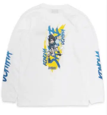 NARUTO MIW 사스케 롱T L 화이트
