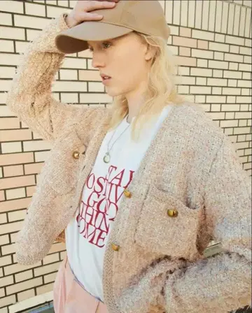 니트 트위드 자켓 mila owen