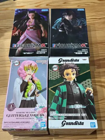 귀멸의 칼날 피규어 세트 탄지로 미개봉 상자 약간의 흠집