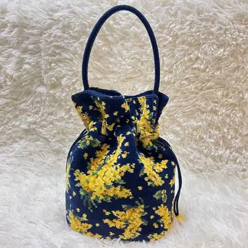 페이러 FEILER 미모사 솔라 복조리 백 네이비