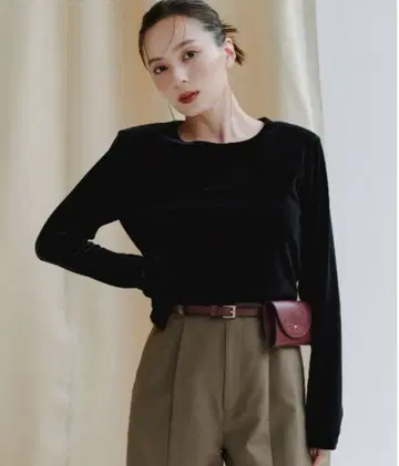 anuans 벨로아 크롭 컷 탑