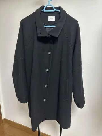Lowrys farm 블랙 롱 코트 허리 벨트 포함 3 ways