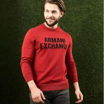 ARMANI EXCHANGE 빨간색 니트 스웨터