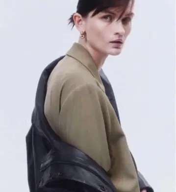 h&m 개더 슬리브 자켓 테일러드 라이트 코트 포멀 미색