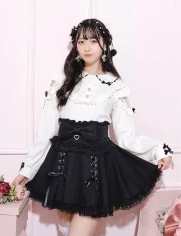 NOEMIE 도리 리본 더블 스핀들 치마바지