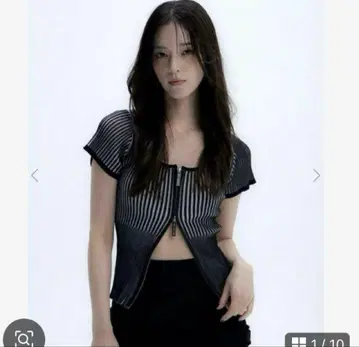 Melt the lady front zip knit tops