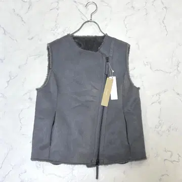 [ 택 포함 새상품 ] VERSEAU 리버서블 베스트 인조 모피 스웨이드