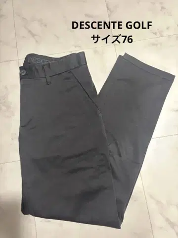DESCENTE 남성용 골프 팬츠 76 사이즈 블랙 방풍 발수 속기모