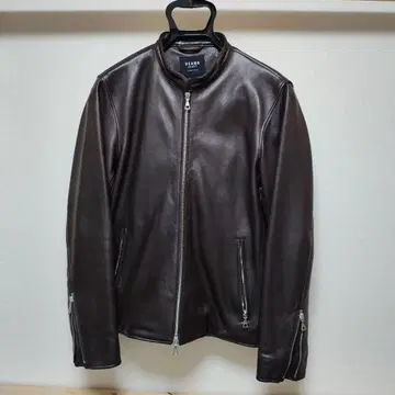 BEAMS HEART 싱글 라이더 자켓 S 브라운