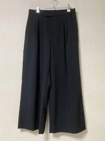 UNIQLO:C 감동 턱 와이드 팬츠 M 블랙