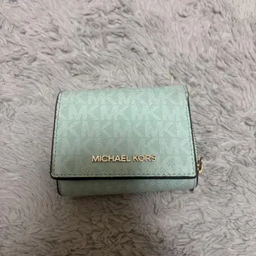 MICHAEL KORS 민트 그린 3단 폴더형 지갑