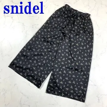 스나이델 캐주얼 팬츠 와이드 팬츠 꽃무늬 블랙 0 C7179