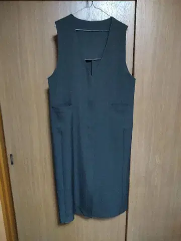 블랙 롱 원피스 롱베스트 2way