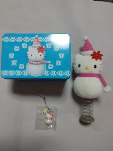 헬로키티 2000 2001년 눈사람 꼬치 스프링 봉제 인형