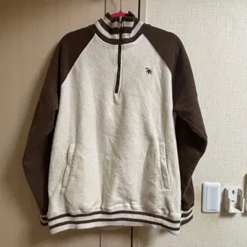 플리스 자켓 아이보리 브라운