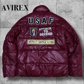 AVIREX USAF 35th 충전솜 다운 자켓 L 사이즈 보르도