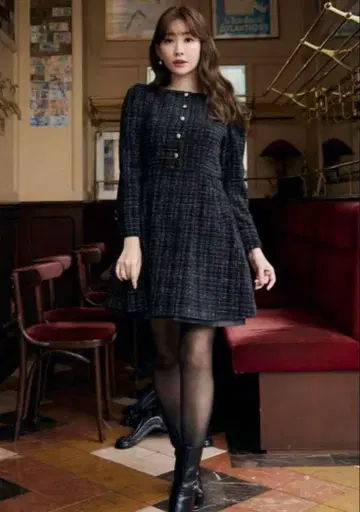 herlipto Mondrian Tweed Mini Dress