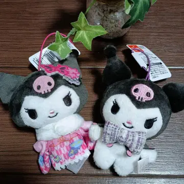 쿠로미 스트랩 봉제 인형 마스코트 2체 세트