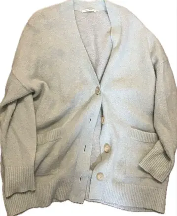 MACPHEE 스카이블루 버튼 가디건