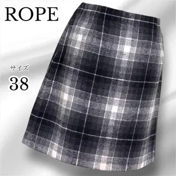 [ 새상품급 ] 로페 ROPE 스커트 체크 무늬 A 라인 M 상당