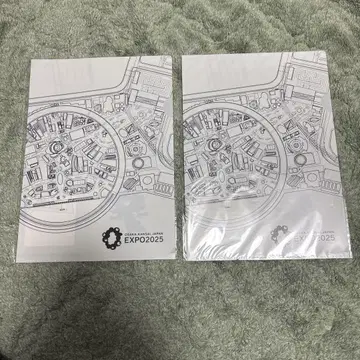 EXPO2025 회장도 클리어 파일 흑백 도면 싱글 포켓 A4 2장