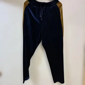 네이비 골드 벨벳 팬츠