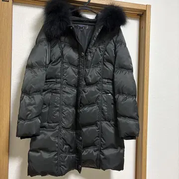 RUIRUE BOUTIQUE 후드 부착 다운 자켓 XL 다크 그레이