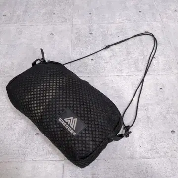 GREGORY 그레고리 숄더 사코슈 메쉬백 블랙