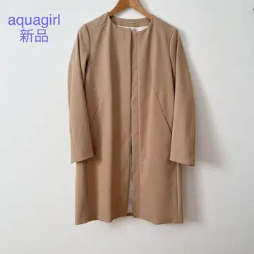 택 포함 새상품 아쿠아걸 Aquagirl 노카라 코트 롱 코트