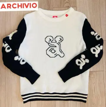 하자품 ARCHIVIO 알치비오 골프 울 혼방 니트 스웨터 38