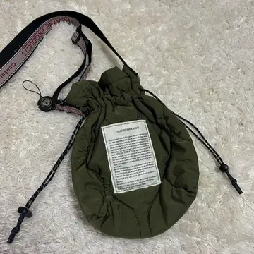 THEATER PRODUCTS 복조리형 숄더백 퀼팅 카키