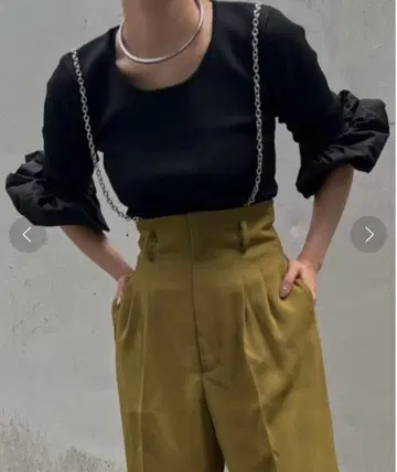 [ Ameri VINTAGE ] PINCH SLEEVE KNIT TOP