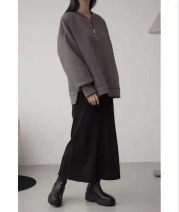 [ 미사용 새상품 ] AZUL by moussy 하프 지퍼 맨투맨 원피스