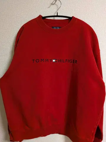TOMMY HILFIGER 레드 맨투맨 XL